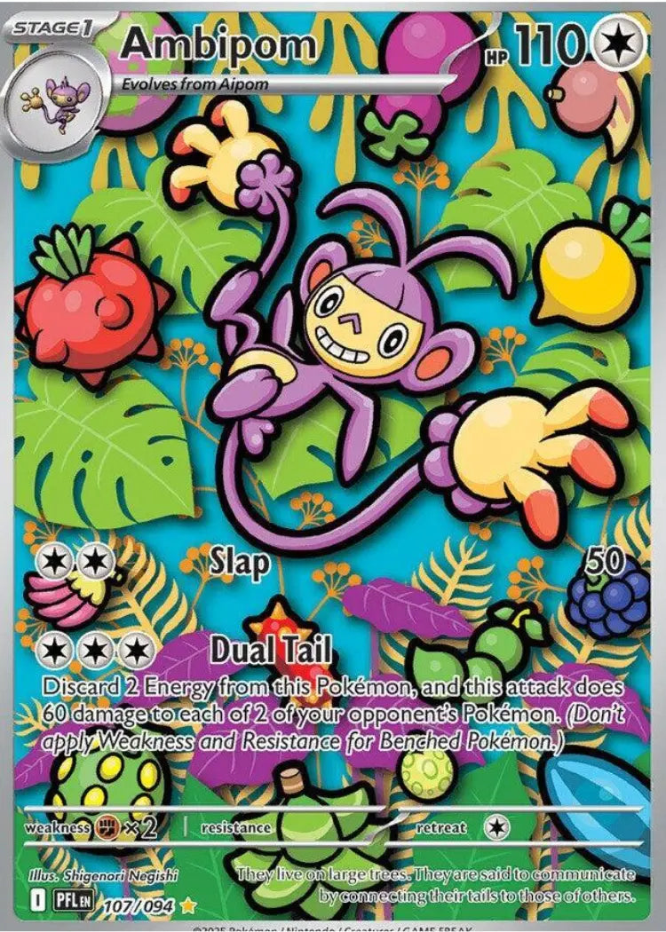 Ambipom - 107/094 - ME02: Phantasmal Flames (PFL) ThePokeVibe