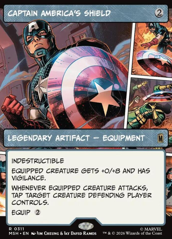 Captain America's Shield (Borderless) (0311) - Marvel Super Heroes (MSH)