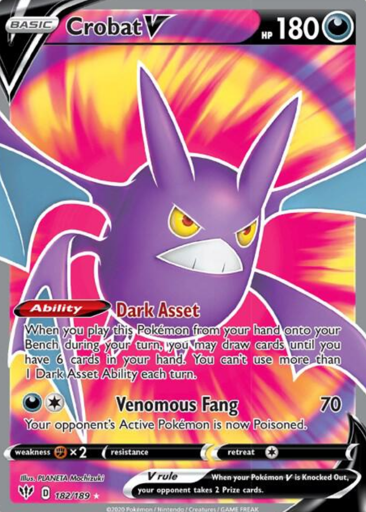 Crobat V (Full Art) - SWSH03: Darkness Ablaze (SWSH03)