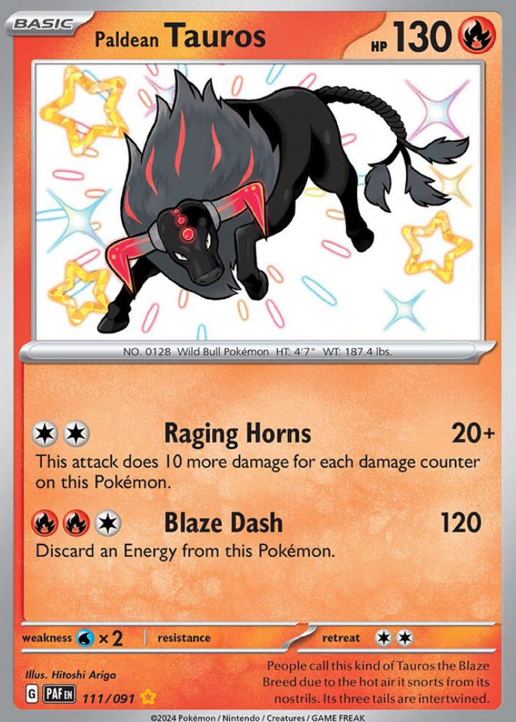 Paldean Tauros - 111/091 - SV: Paldean Fates (PAF)