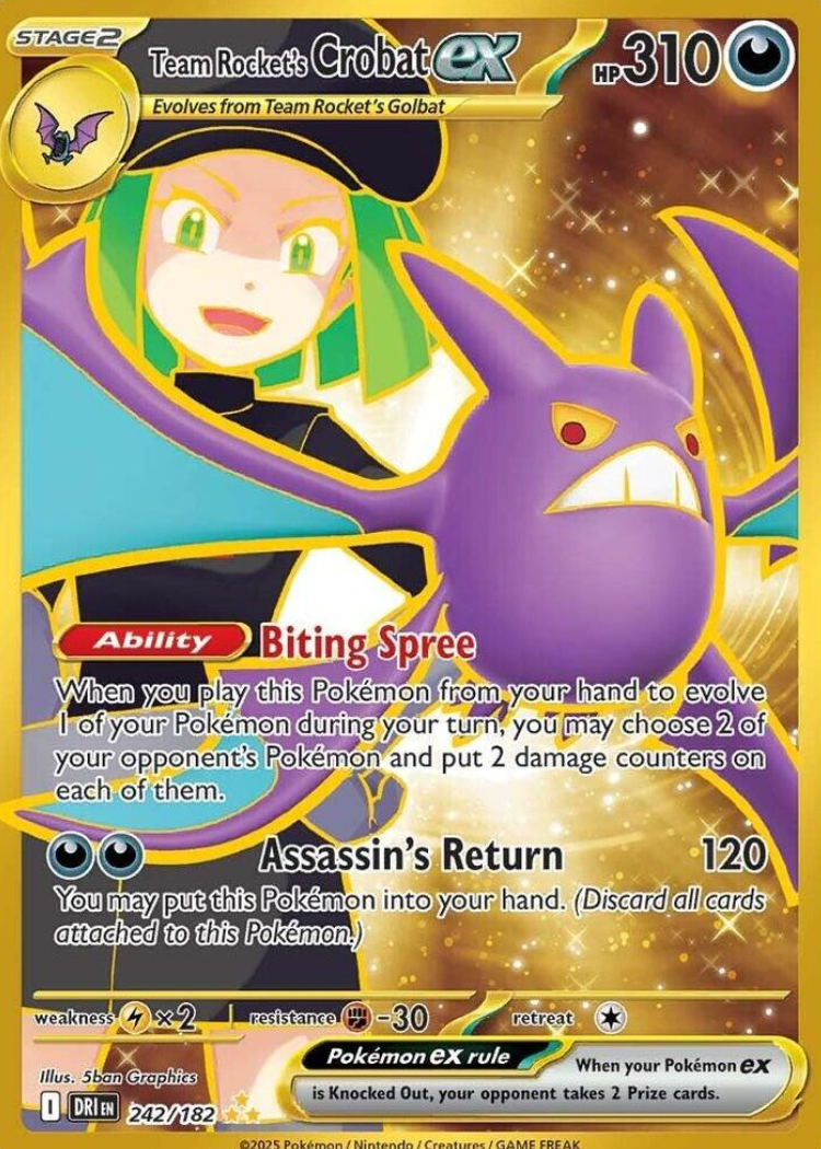 Team Rocket's Crobat ex - 242/182 - SV10: Destined Rivals (DRI)
