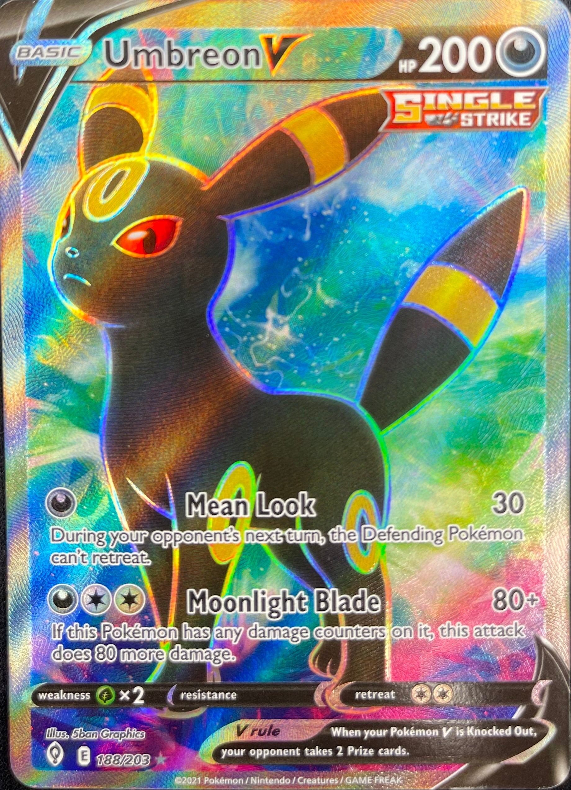 Umbreon V 188/203: Evolving Skies