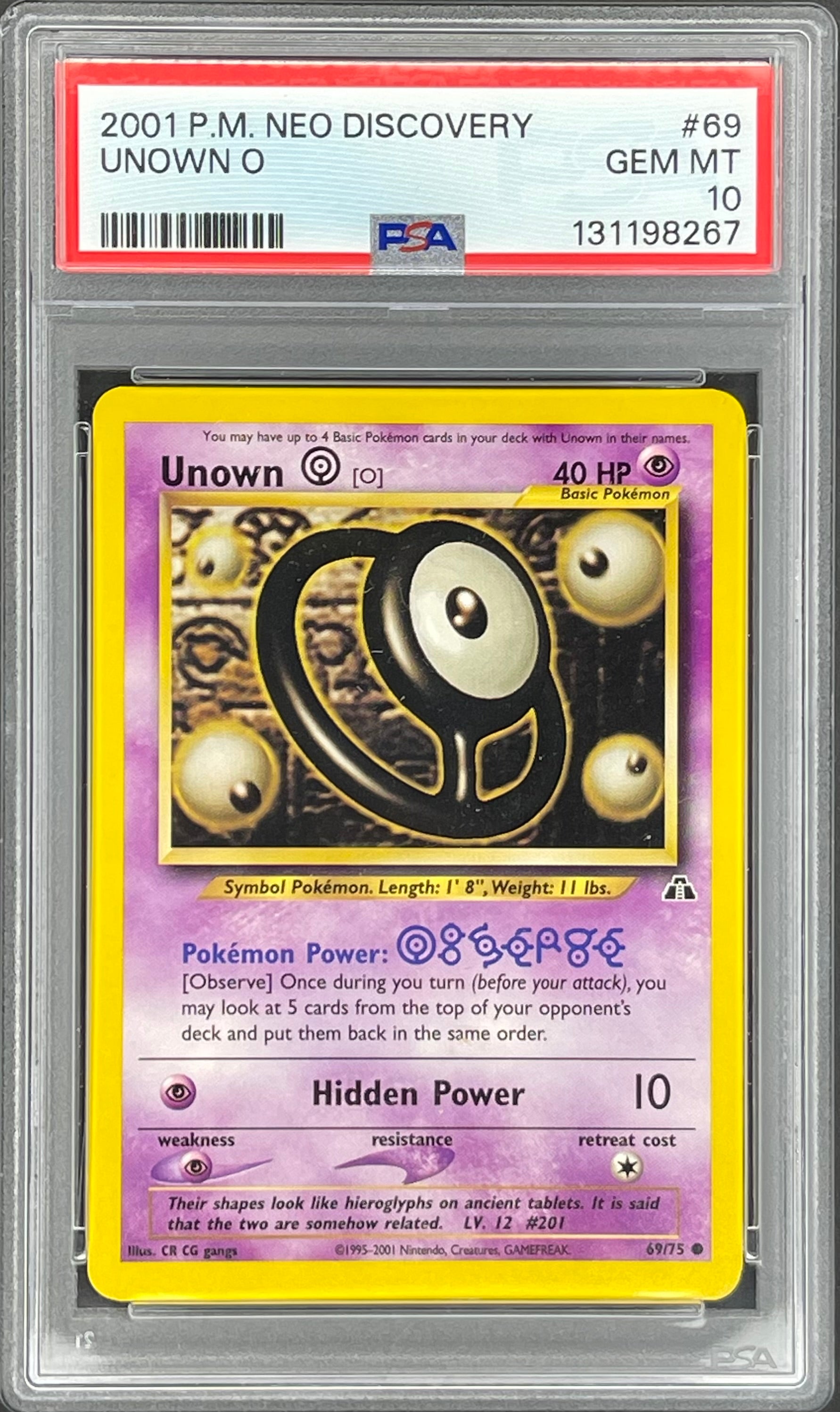 Unown [O] 69/75: Neo Discovery