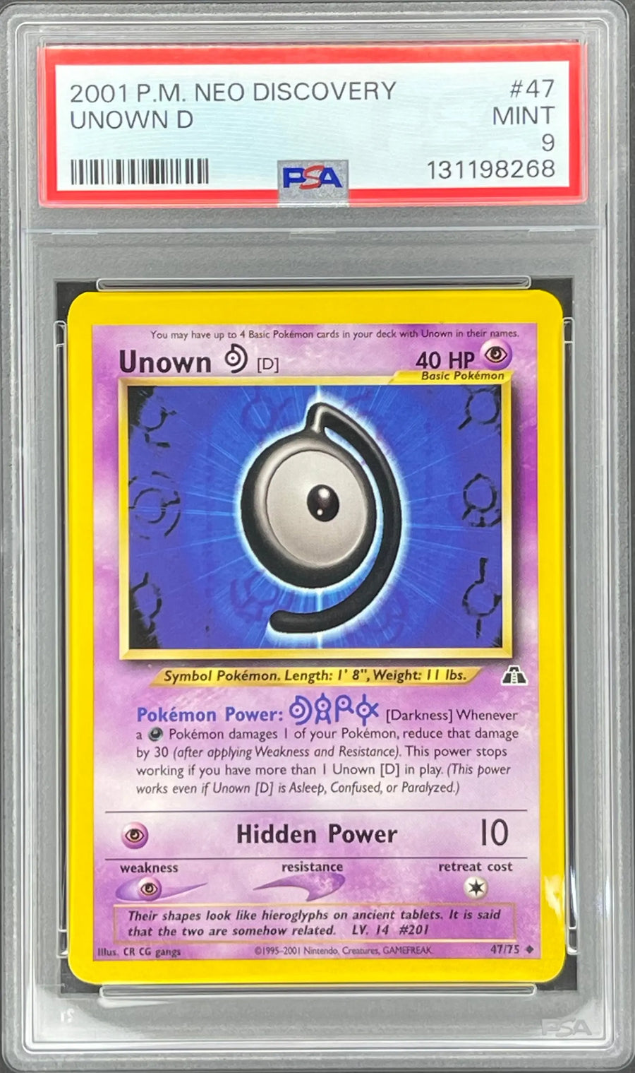 Unown D 47/75: Neo Discovery