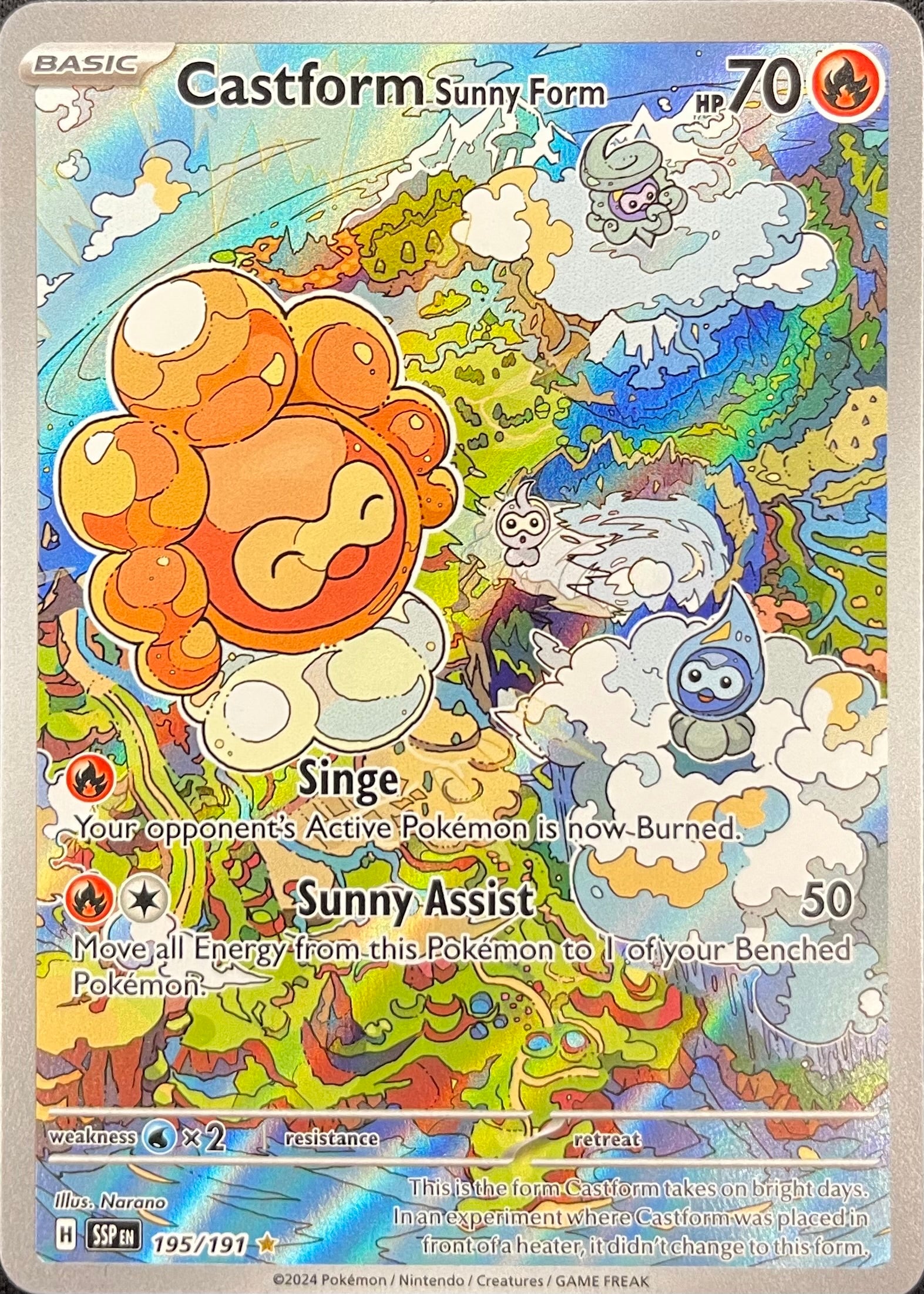 Castform (Sunny Form) 195/191: Surging Sparks