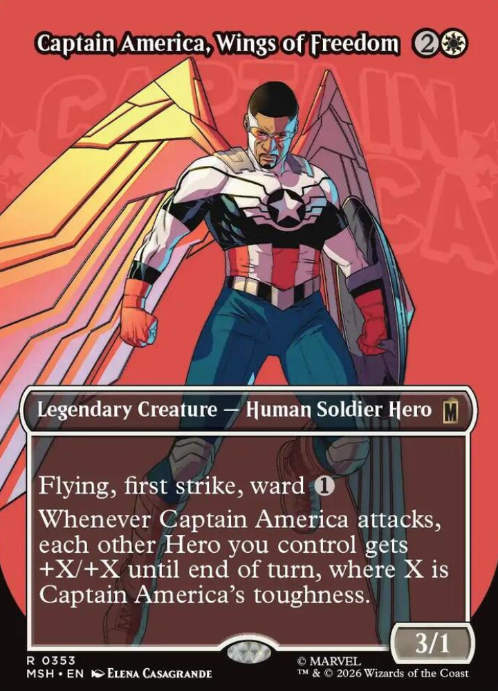 Captain America, Wings of Freedom (Borderless) - Marvel Super Heroes (MSH)