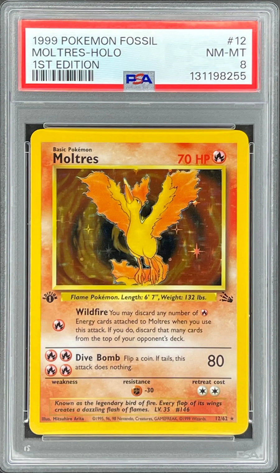 Moltres 12/62: Fossil 1st Edition Holofoil