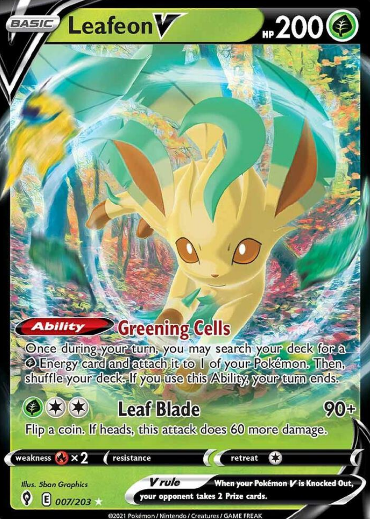 Leafeon V - SWSH07: Evolving Skies (SWSH07)