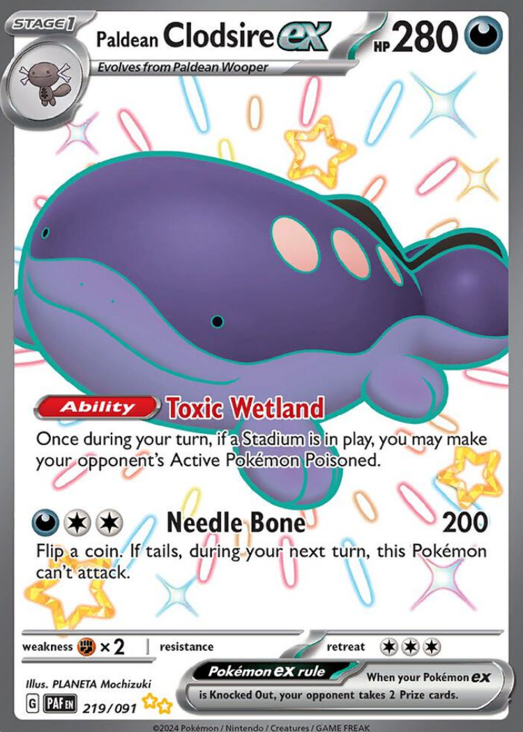Paldean Clodsire ex - 219/091 - SV: Paldean Fates (PAF)