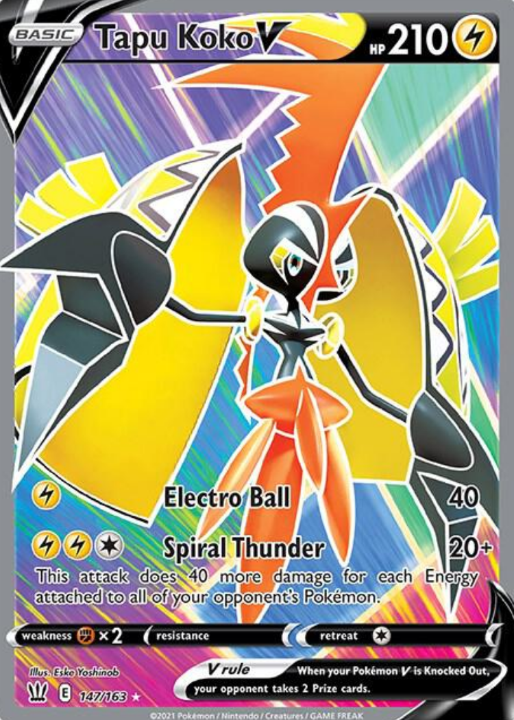 Tapu Koko V (Full Art) - SWSH05: Battle Styles (SWSH05)