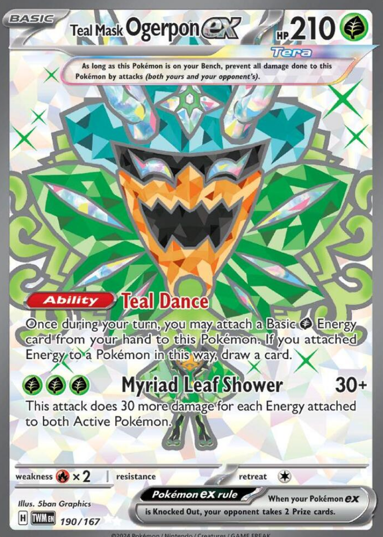 Teal Mask Ogerpon ex - 190/167 - SV06: Twilight Masquerade (TWM)
