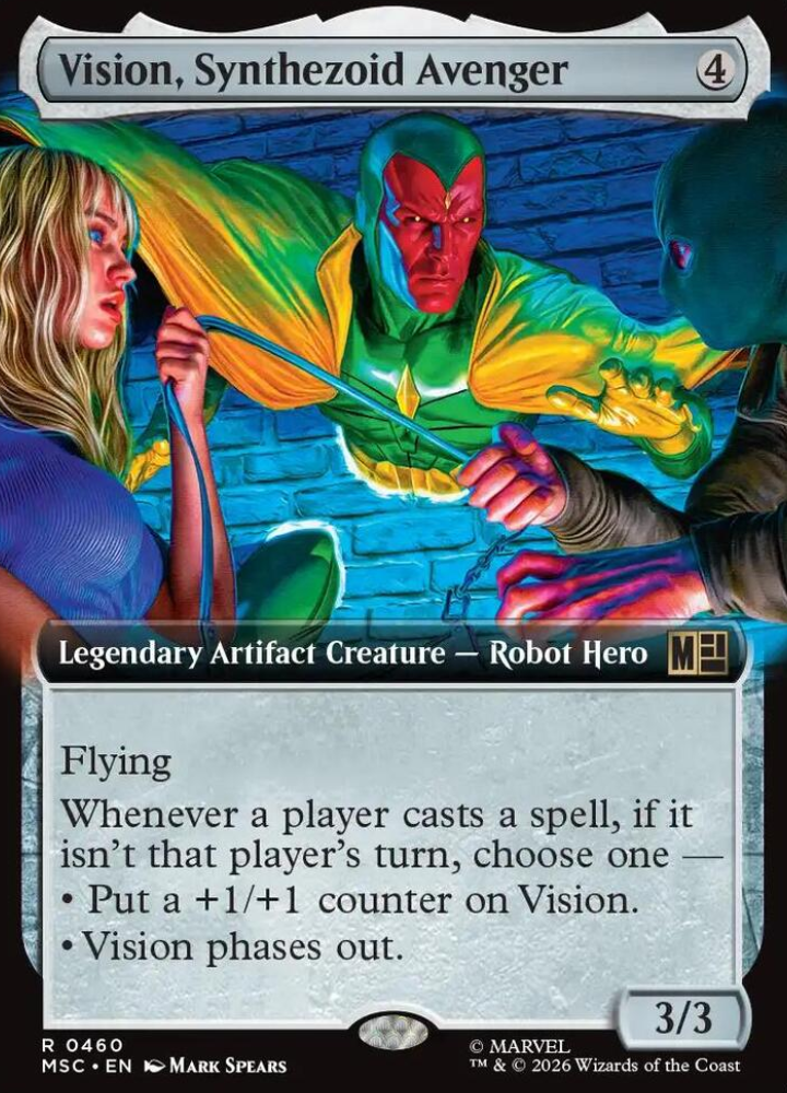 Vision, Synthezoid Avenger (Extended Art) - Commander: Marvel Super Heroes (MSC)