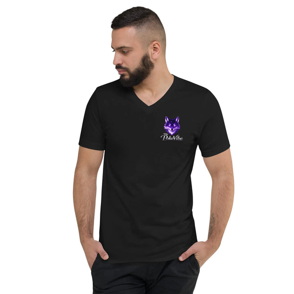 Cosmic Fox Unisex Short Sleeve V-Neck T-Shirt